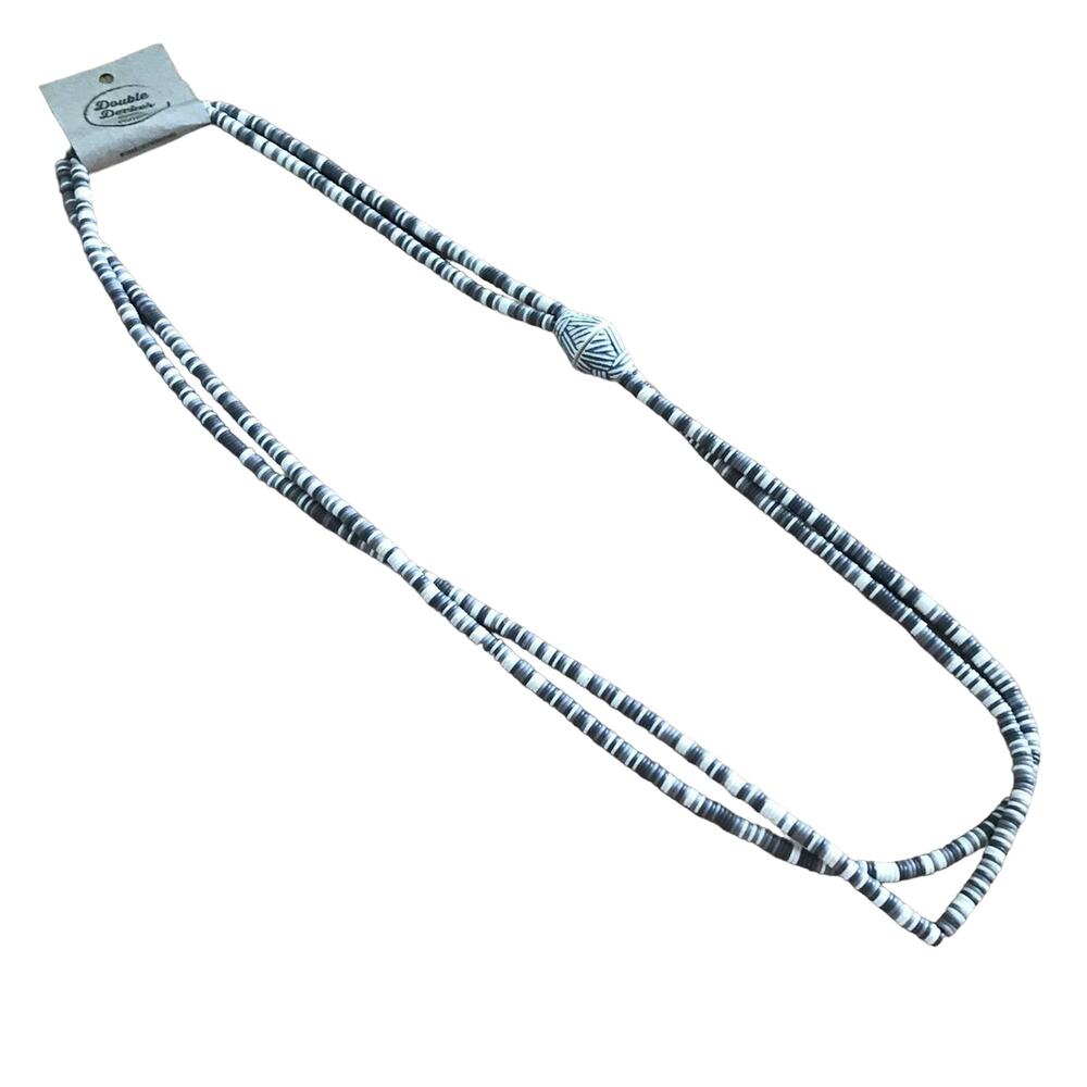 Vintage Tribal Style Beaded Double Strand Necklace